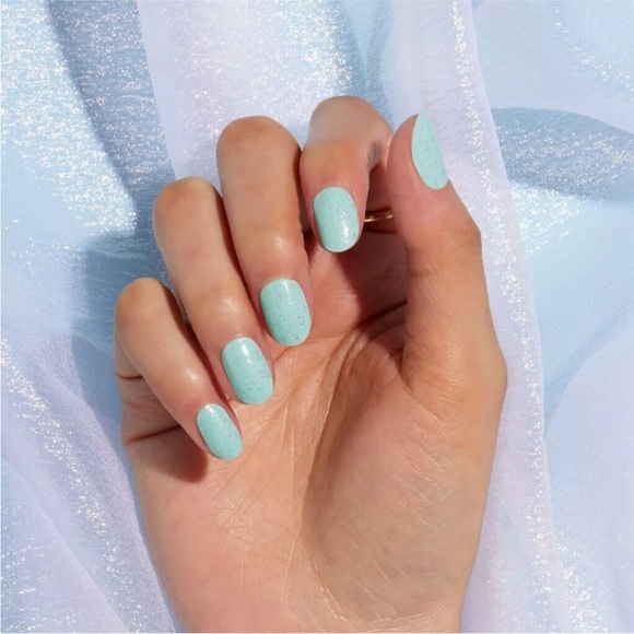*Exclusive* Color Street: River Fairy | Turquoise Glitter Pastel Spring Summer - Picture 8 of 11